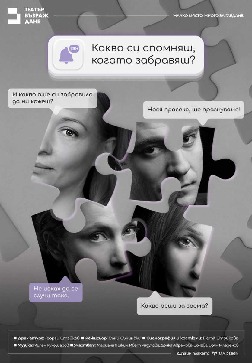 „Какво си спомняш, когато забравяш?“ в Театър „Възраждане“